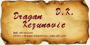 Dragan Kezunović vizit kartica